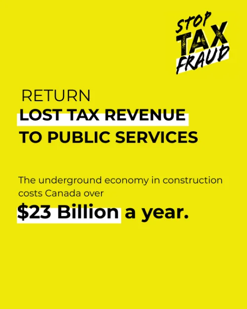 Organic social post from the Tax Fraud Awareness campaign
